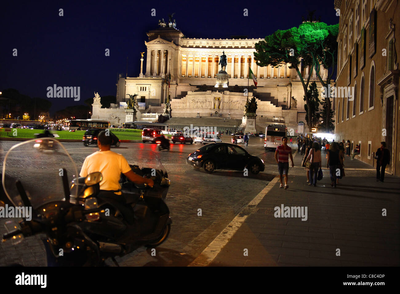 Le mémorial national de Vittorio Emanuele II à Rome, Italie. Banque D'Images