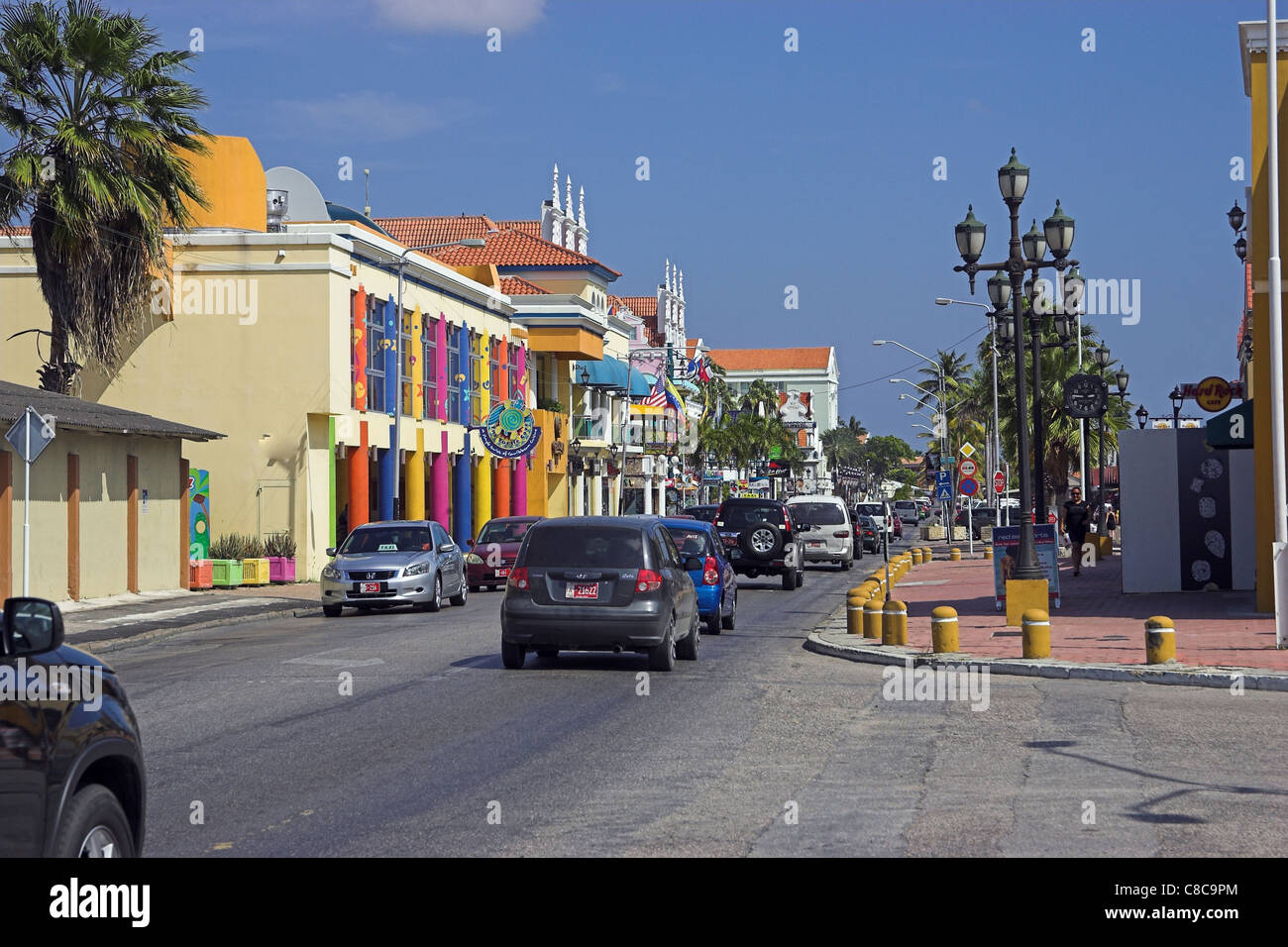 Centre-ville d'Oranjestad Aruba dans les Caraïbes Banque D'Images