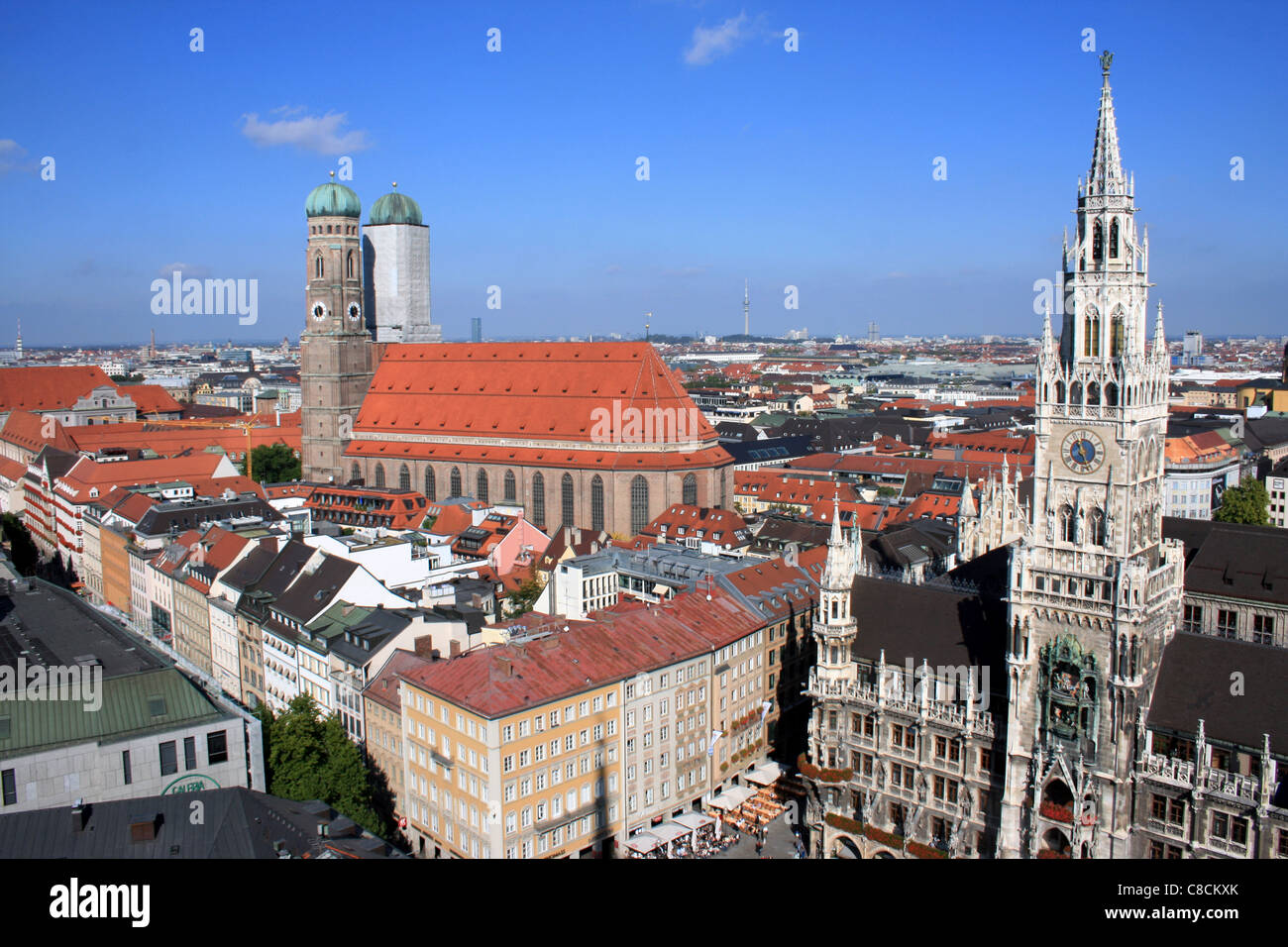 Vue de la vieille ville de Munich, Allemagne. Banque D'Images