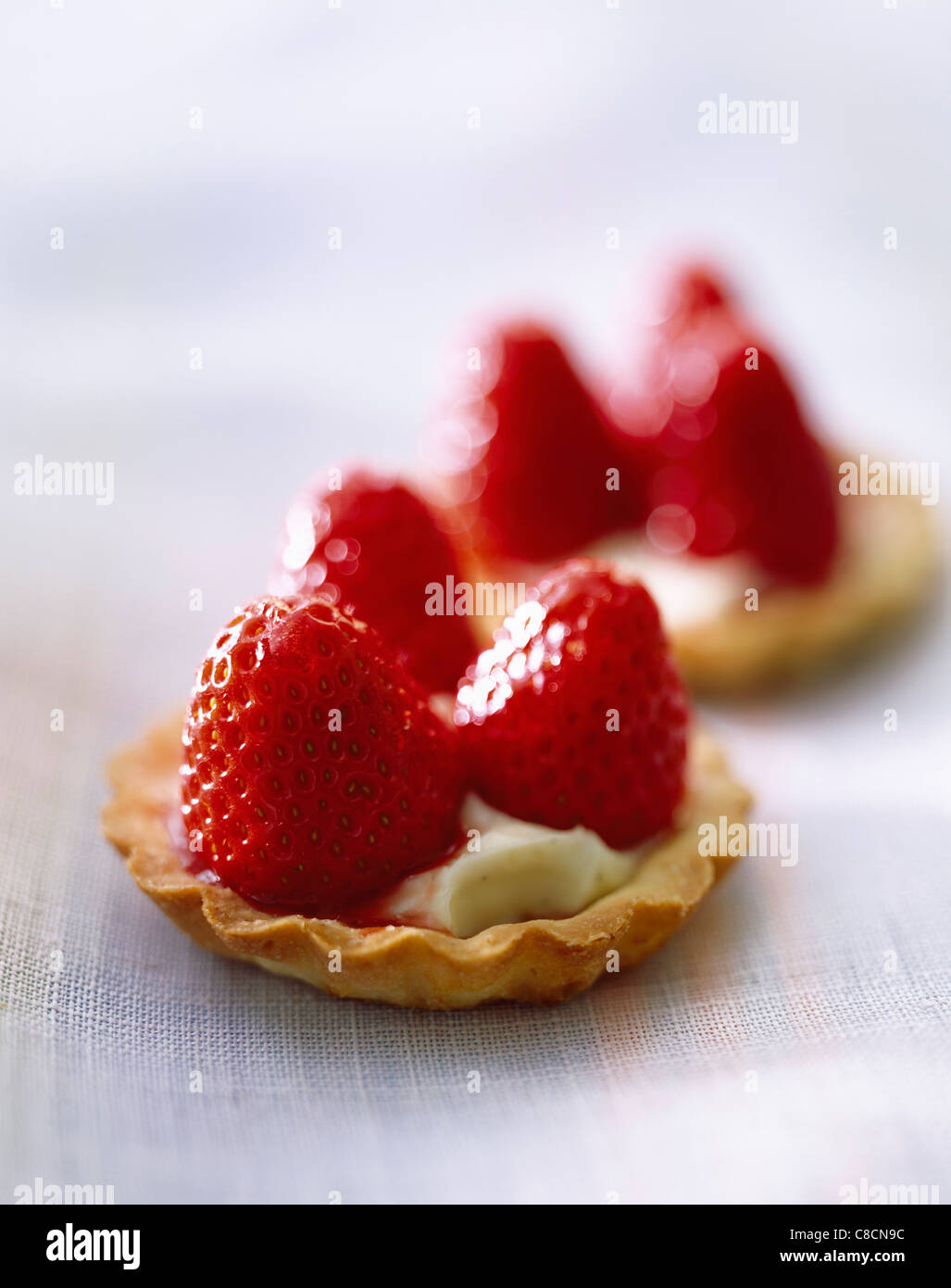 Tartelettes aux fraises Banque D'Images