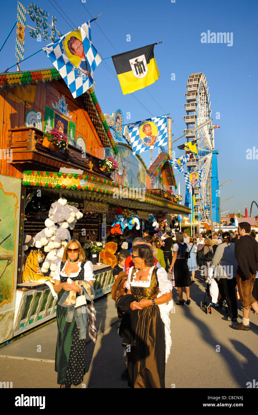 Monde célèbre Oktoberfest à Munich, Allemagne Banque D'Images