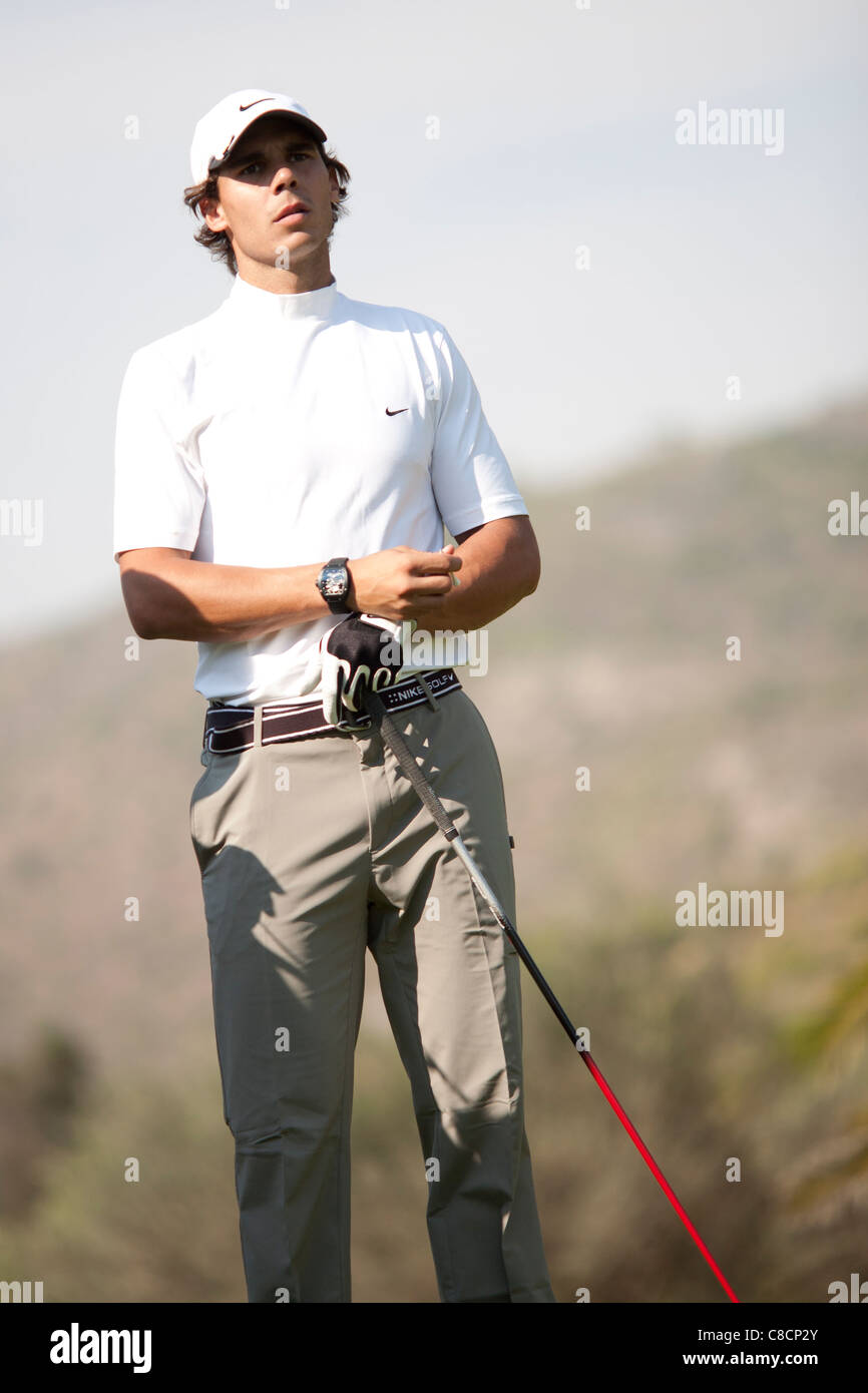 ProAm Golf Tournament - Rafa Nadal analyse les cours Banque D'Images