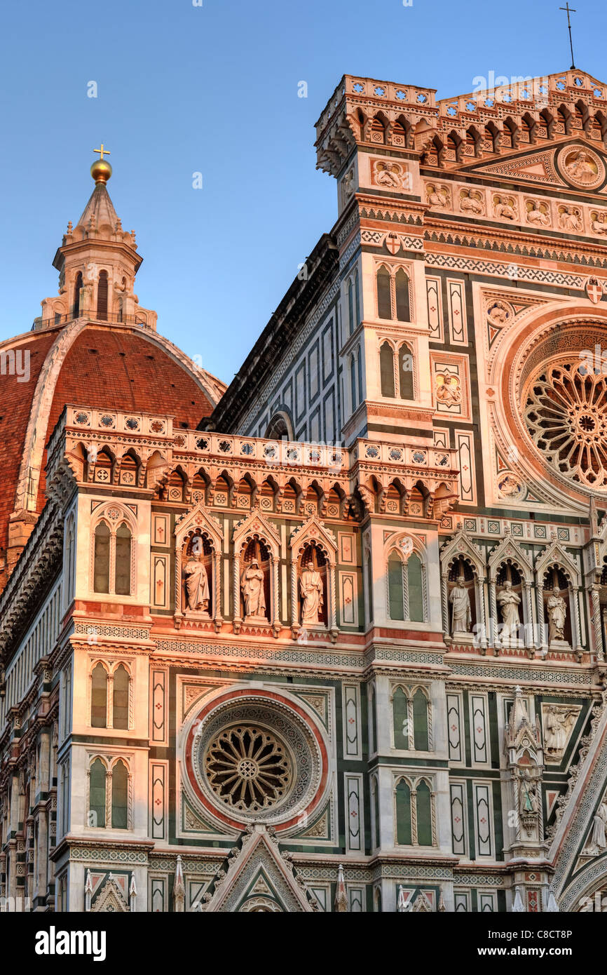 Florence - le Duomo de Florence, dans une vue détaillée Banque D'Images
