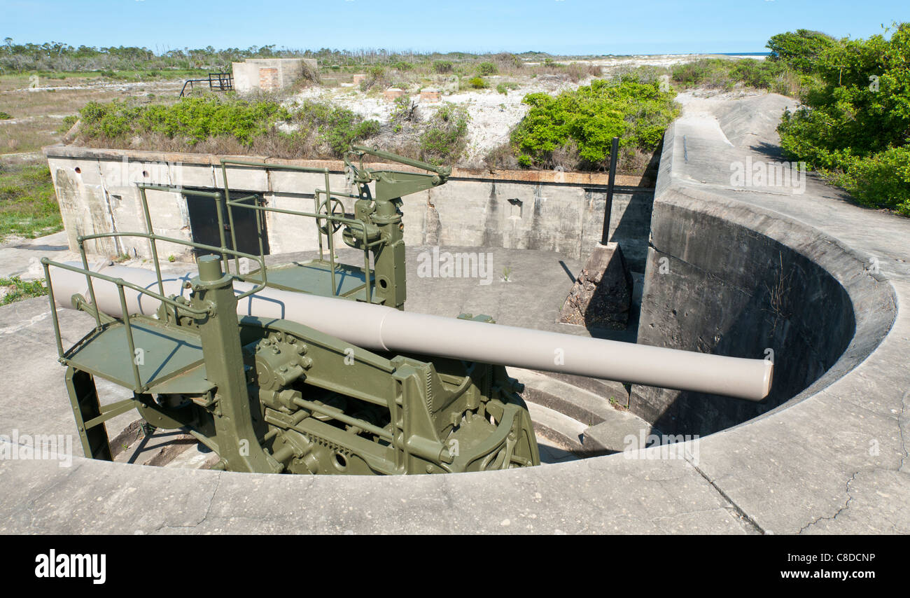 Floride, Gulf Breeze, Gulf Islands National Seashore, Fort Pickens, construit 1829-1834, utilisé jusqu'en 1947 Banque D'Images