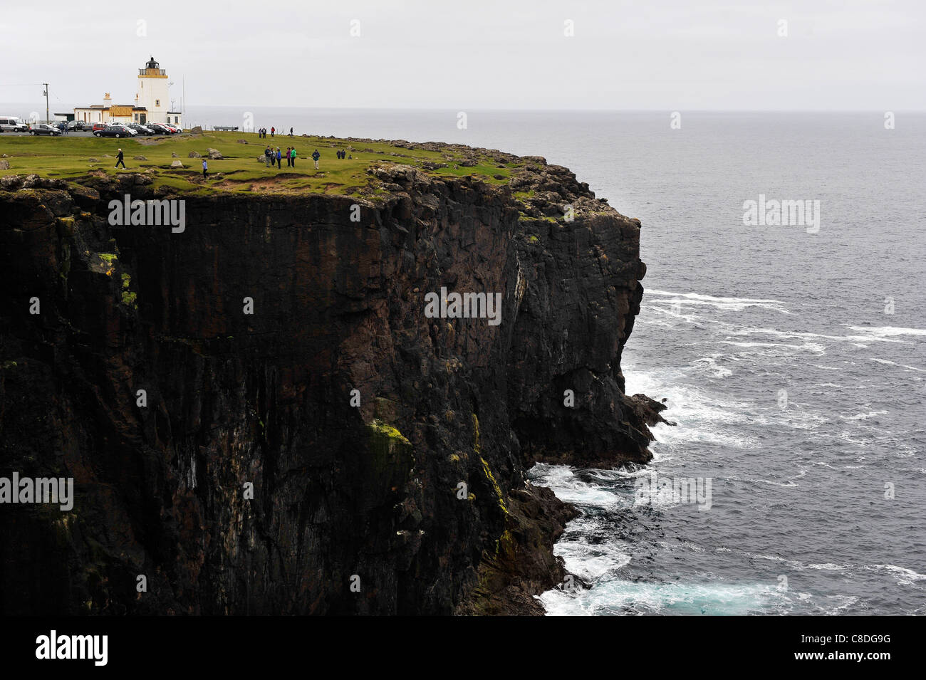 Eshaness falaises, îles Shetland, en Écosse. Banque D'Images