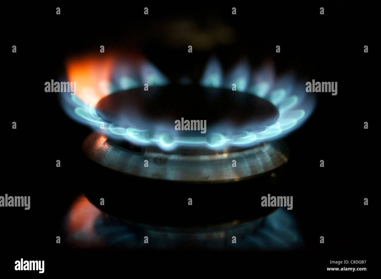 Flamme de gaz, de flamme de gaz Banque D'Images