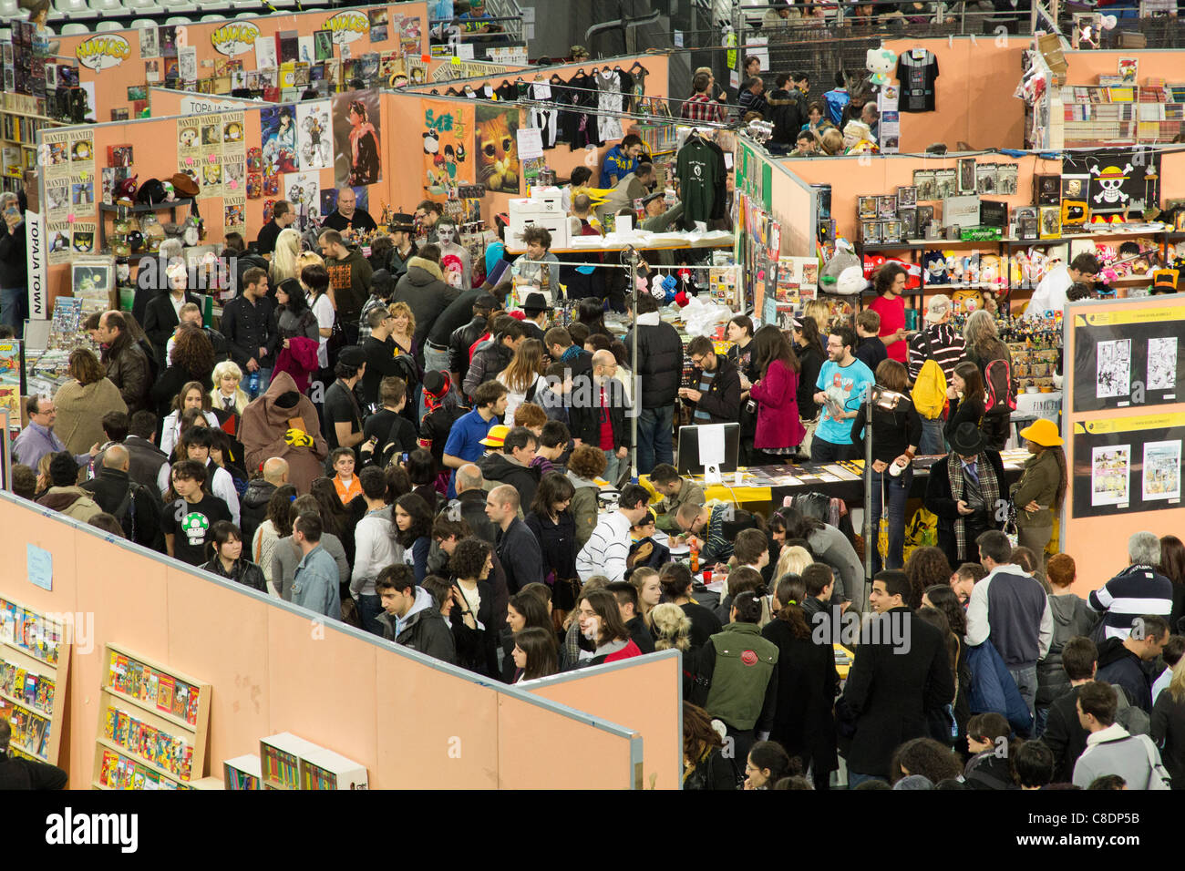 Les visiteurs du salon bd Romics à Rome Italie 2011 Banque D'Images