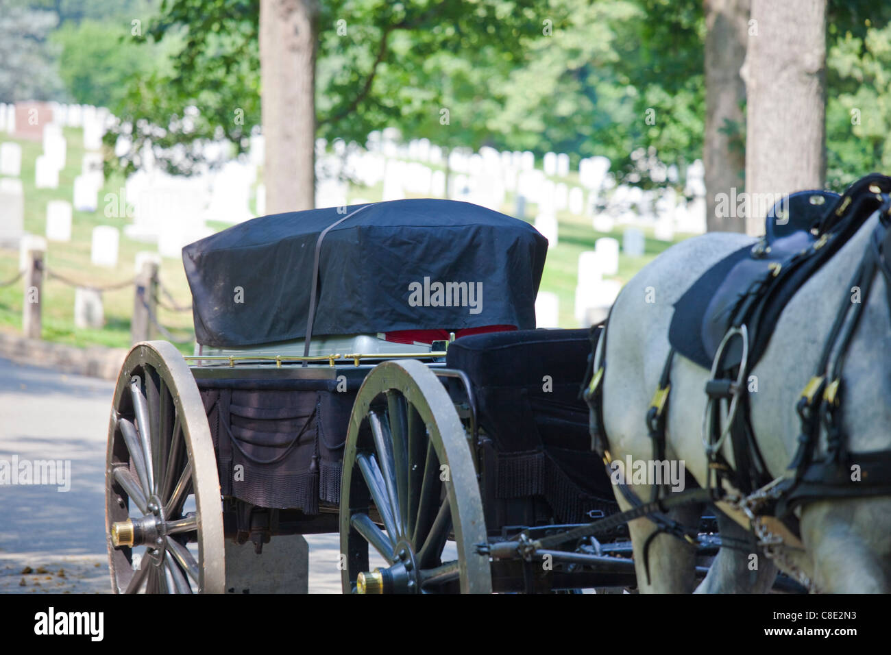 Procession funéraire, Cemtery National d'Arlington, Arlington, VA Banque D'Images