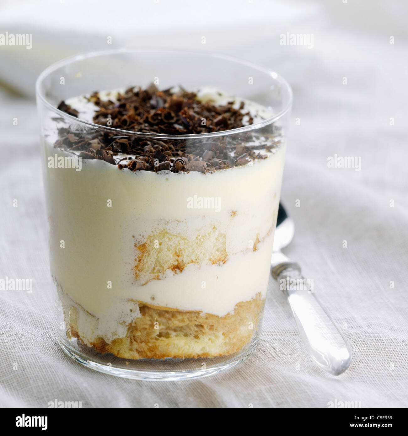 Brioche,mascarpone et chocolat trifle Banque D'Images