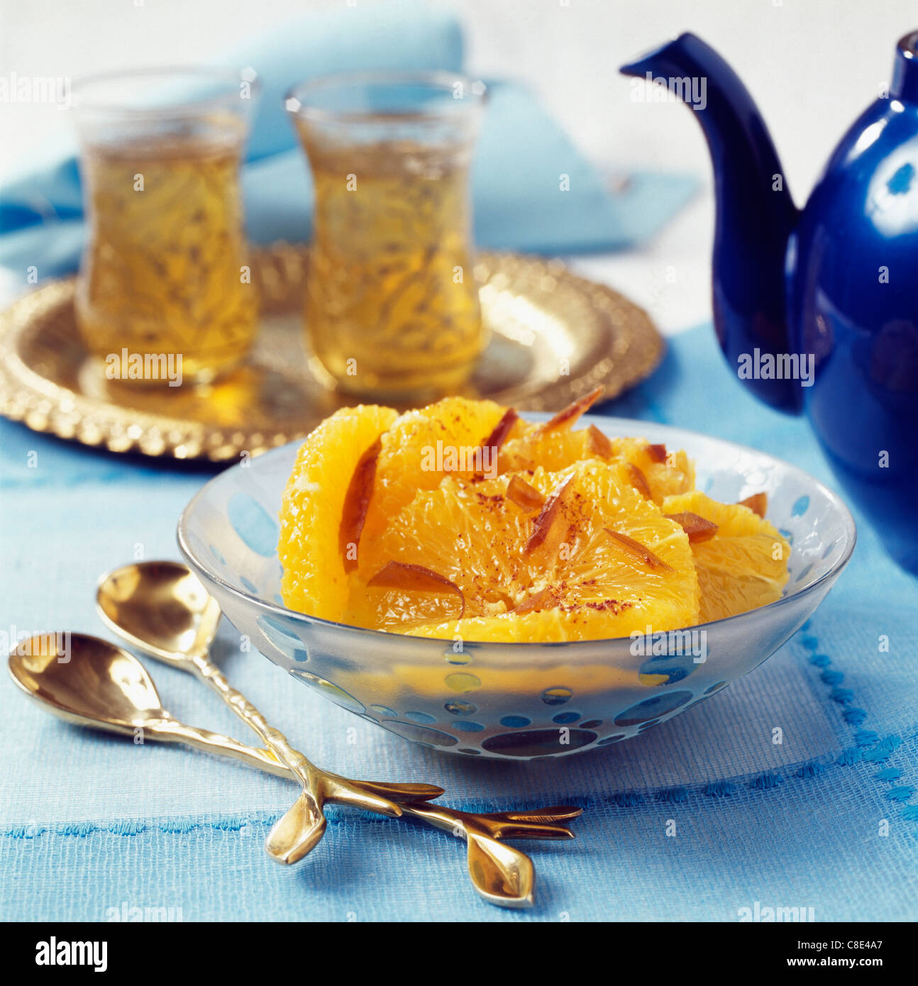 De style marocain salade de fruits orange Banque D'Images