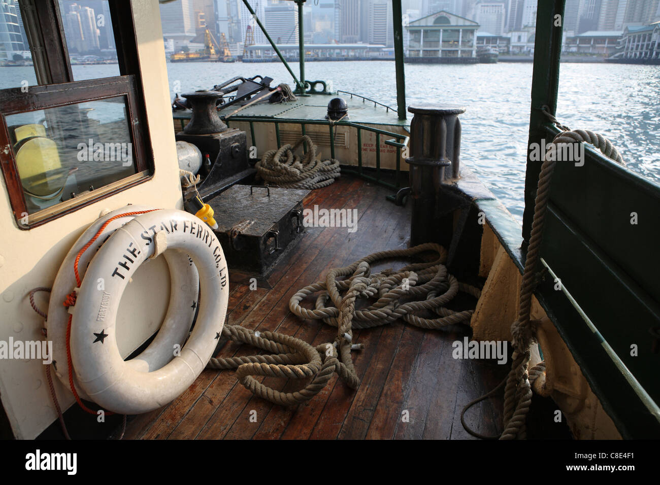 La compagnie Star Ferry terminal Wan Chai, station d'accueil, port de Victoria, Hong Kong, Chine, Asie Banque D'Images