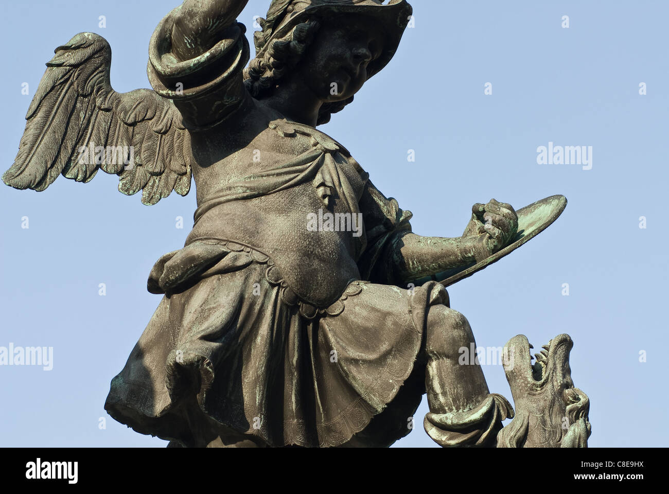 La célèbre colonne mariale à partir de Vienne situé dans le premier arrondissement am Hof près de la cathédrale St Stephens Banque D'Images