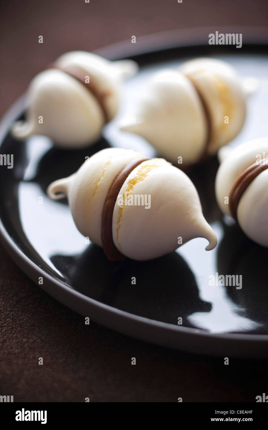 Meringues au chocolat Banque D'Images