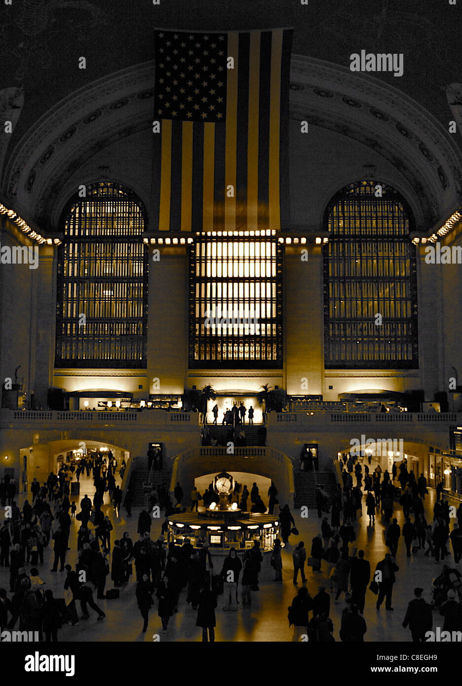 La gare Grand Central Hall (SEPIA) Banque D'Images