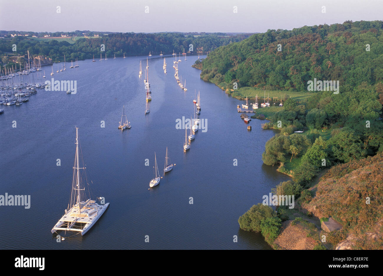 Vilaine, rivière, près de La Roche Bernard, Bretagne, Bretagne, France, Europe, Banque D'Images