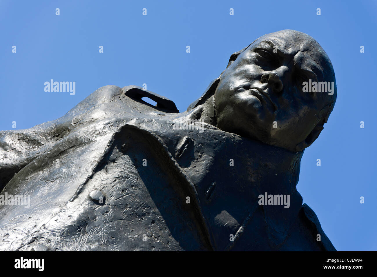 Winston Churchill Memorial Statue - Place du Parlement, Londres - Angleterre Banque D'Images