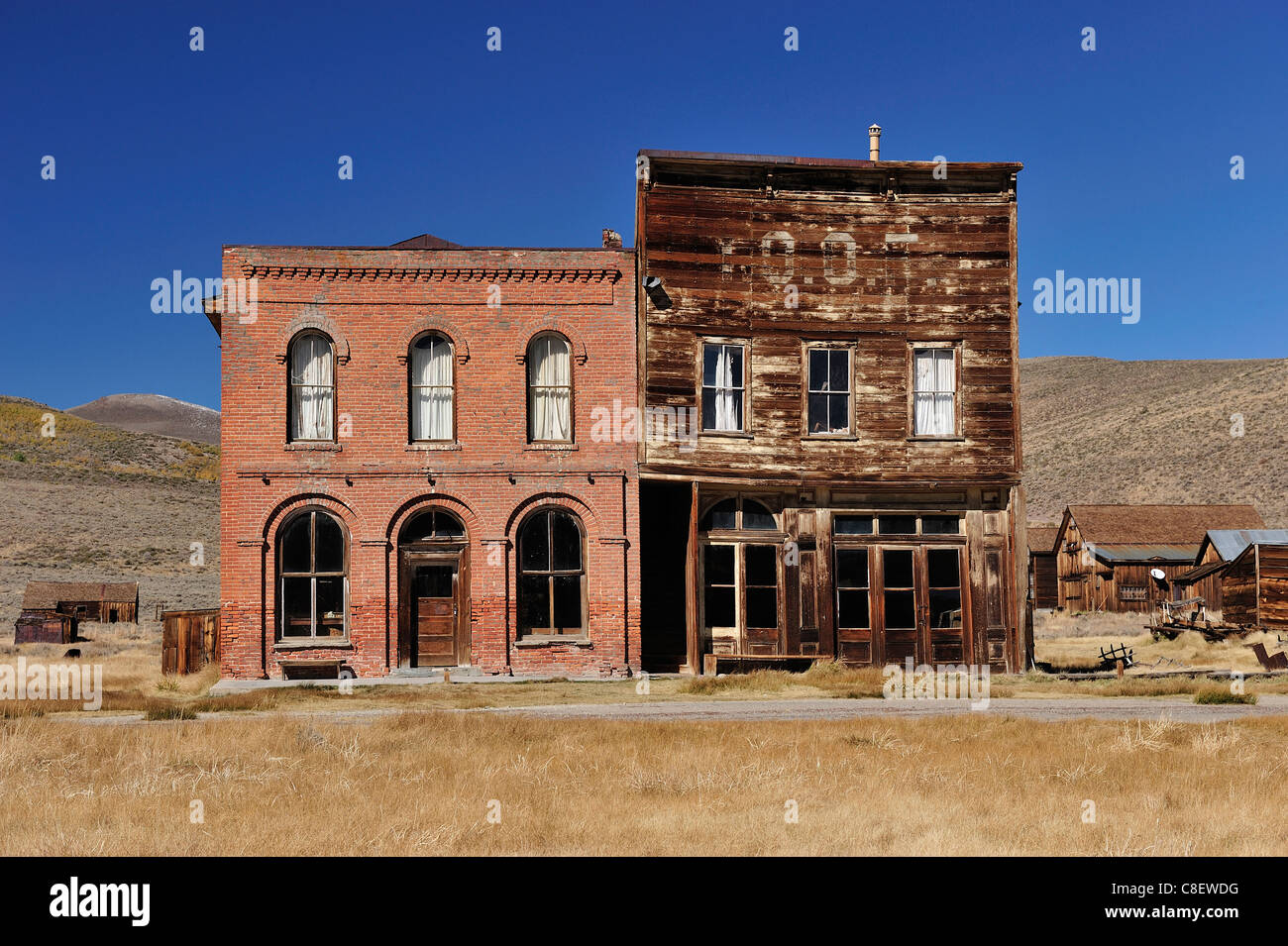 Bodie State, historique, parc, près de Lee Vining, California, USA, United States, Amérique, historique, champ, maisons Banque D'Images