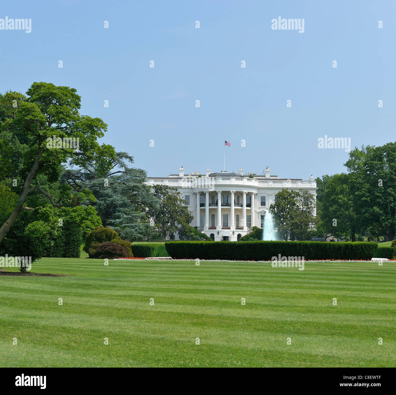 Maison Blanche, le Mall, à Washington, District de Columbia, USA, United States, l'Amérique, de l'herbe Banque D'Images