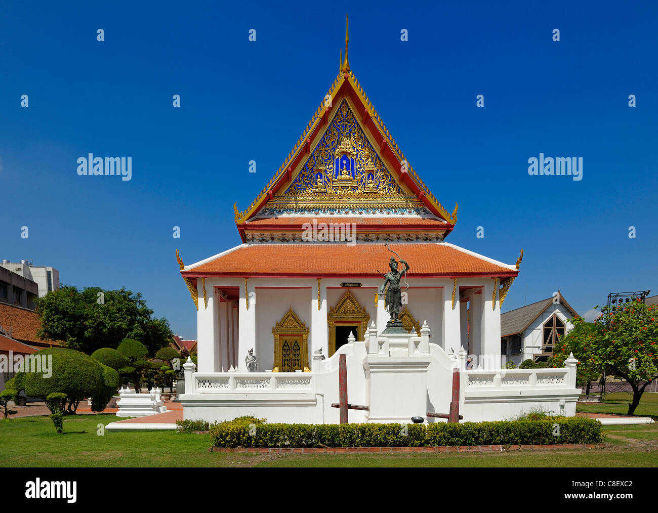 Chapelle, la religion, le Musée National, le vieux, ville, ville, Bangkok, Thaïlande, Asie, Banque D'Images