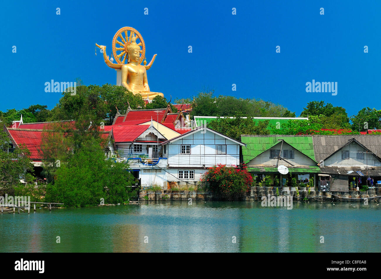 Lagoon, Big Buddha, Koh Samui, Thaïlande, Asie, flexibles, de l'eau Banque D'Images