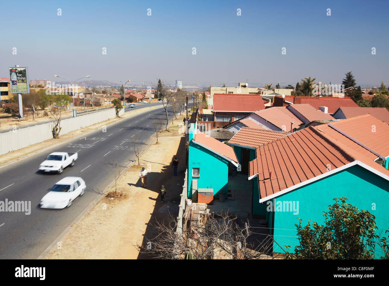 Zone de la classe moyenne de Soweto, Johannesburg, Gauteng, Afrique du Sud Banque D'Images