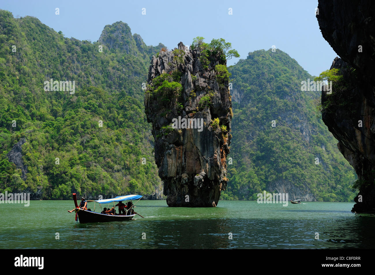 Koh Tapu, James Bond Island, la baie de Phang Nga, Marine, Parc National, Phang Nga, Eco Tours, Thaïlande, Asie, rochers, Banque D'Images