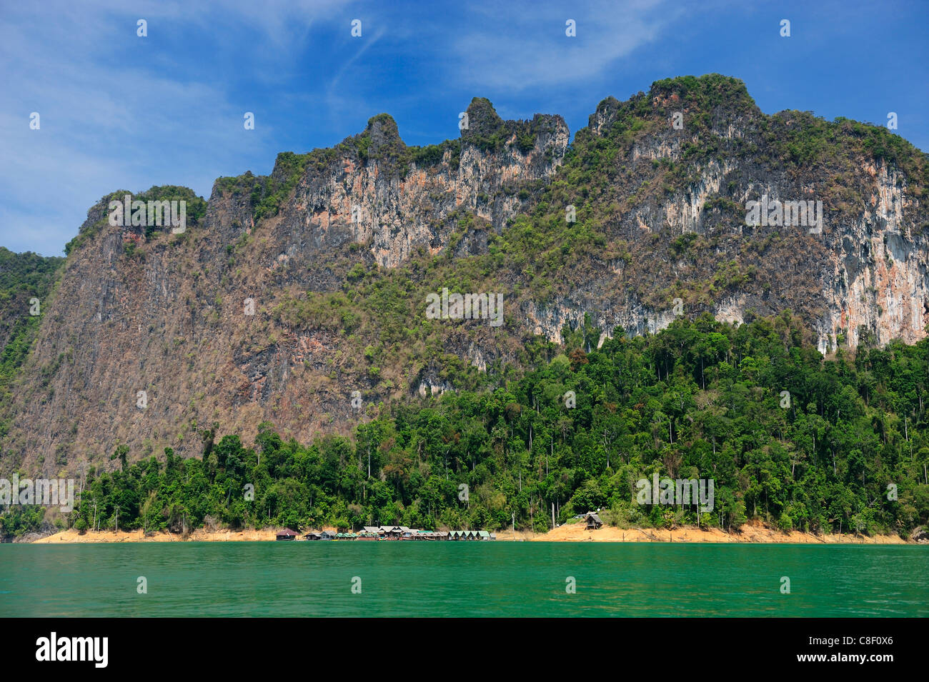 Barrage Ratchaprapha, Lac, parc national de Khao Sok, Thaïlande, Asie, paysage, Banque D'Images