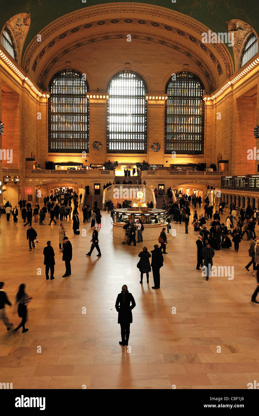 La gare Grand Central, Terminal, 42e Rue, Manhattan, New York, USA, United States, l'Amérique, à l'intérieur Banque D'Images