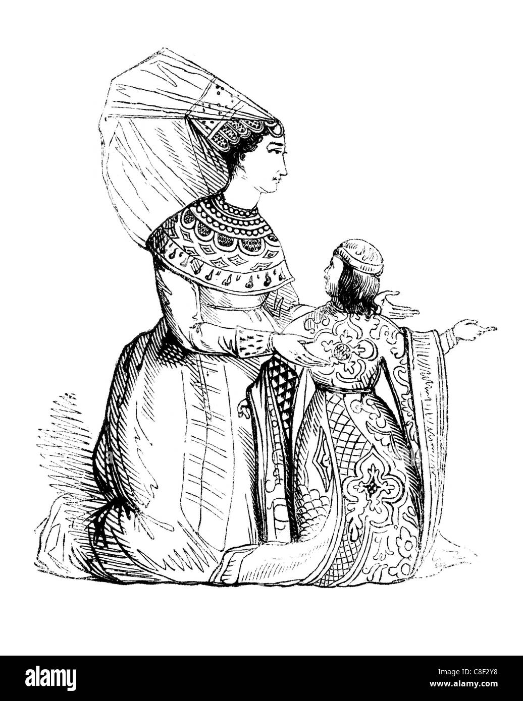 Règne de Richard III costumes Costumes Vêtements Vêtements Vêtements Vêtements robe robe robe textile textiles tissus tissu Banque D'Images