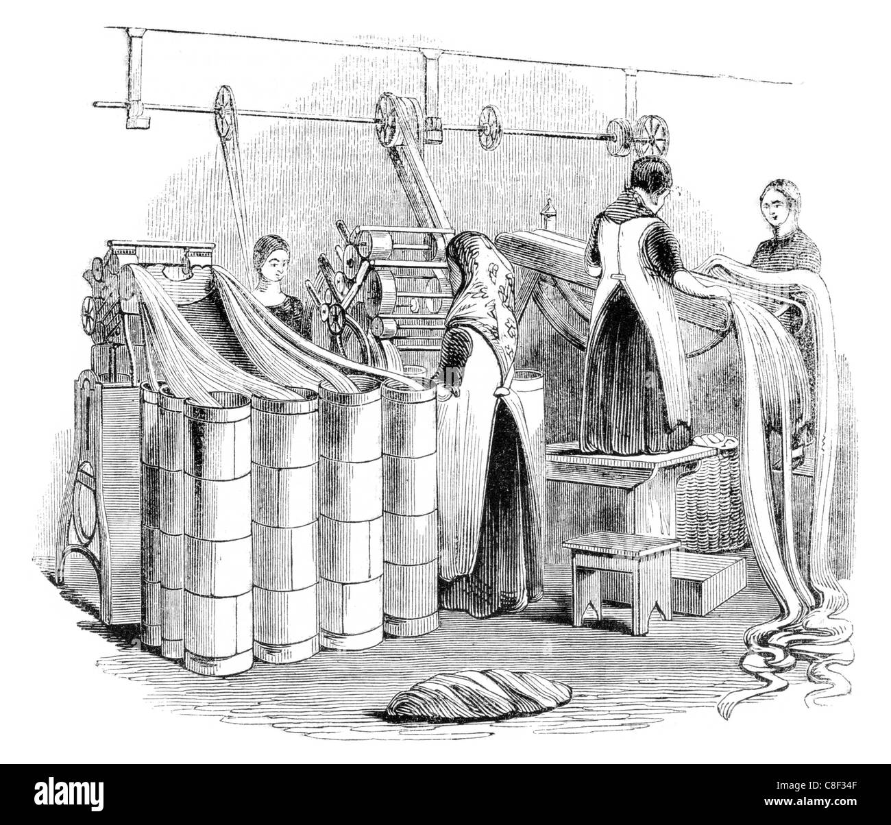 Les slivoïdes peignée dessin mill mills Leeds spin filature de fils de laine , tissage tissage cardage itinérants Banque D'Images