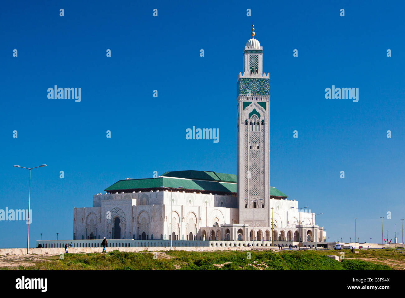 Le Maroc, l'Afrique du Nord, d'Afrique, Casablanca, Hassan II, mosquée, plus haut, haut, minaret, 210 ms Banque D'Images