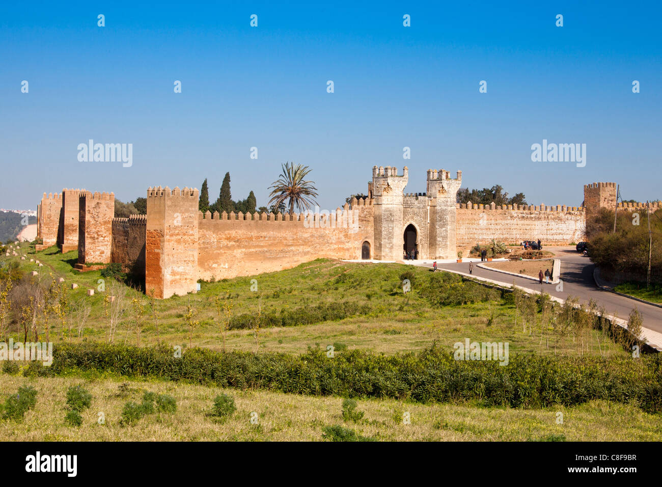 Le Maroc, l'Afrique du Nord, Afrique, Rabat, Chellah, forteresse, mur, porte, Banque D'Images