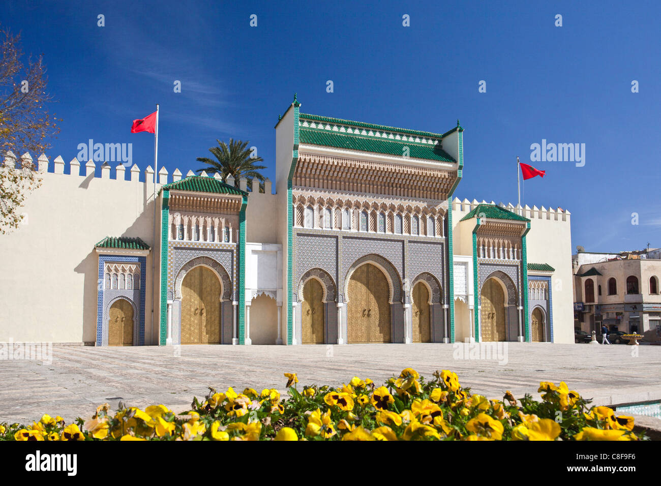 Le Maroc, l'Afrique du Nord, Afrique, Fès, Fès, Palace, palais du roi, l'entrée Banque D'Images
