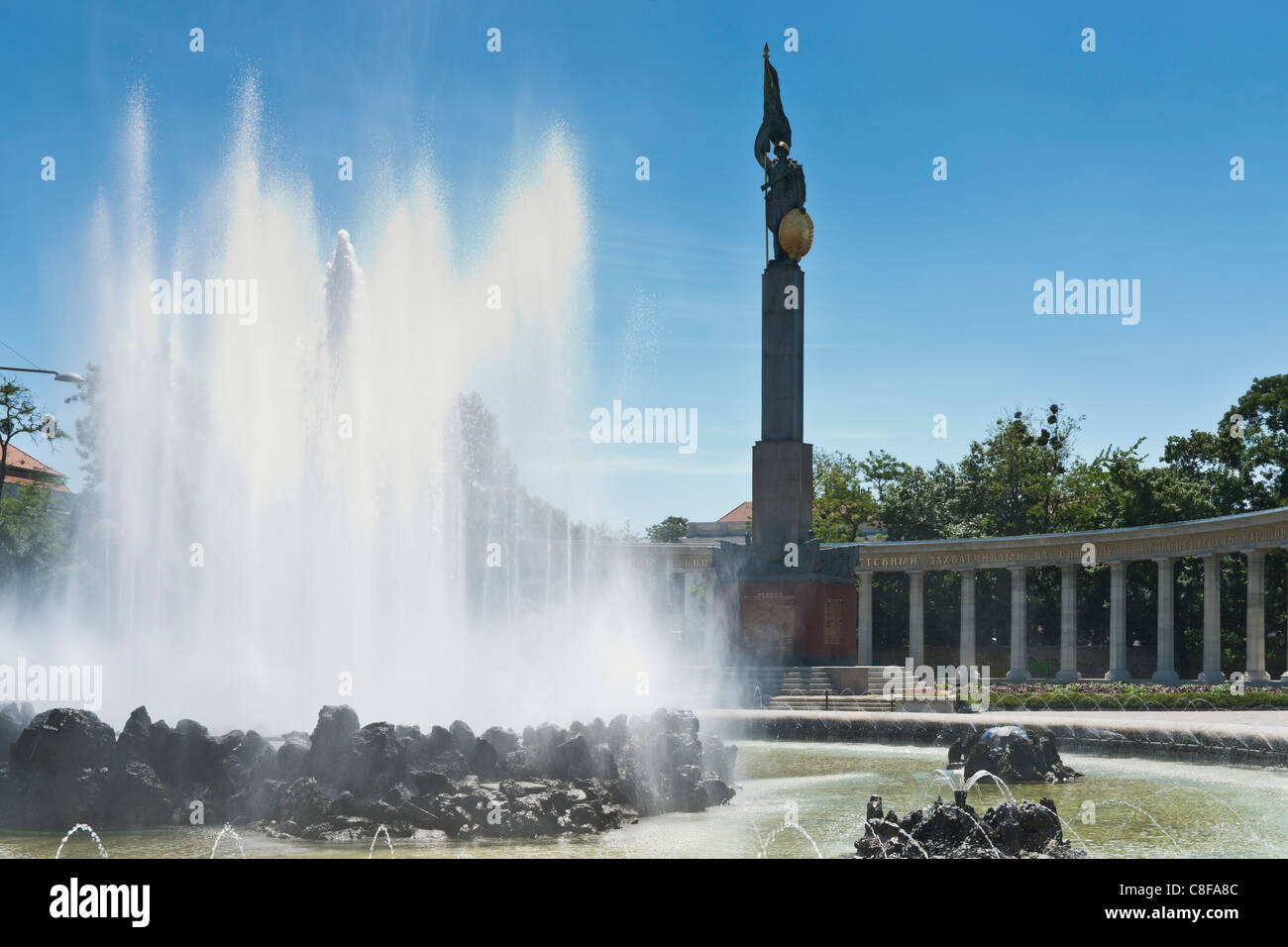 La Hochstrahlbrunnen est une fontaine géante à Vienne, Autriche, Europe Banque D'Images