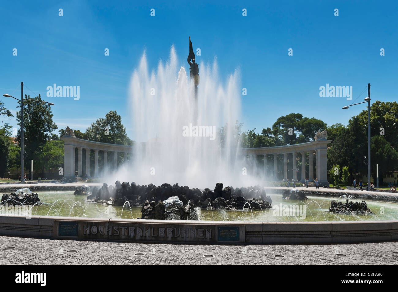 La Hochstrahlbrunnen est une fontaine géante à Vienne, Autriche, Europe Banque D'Images