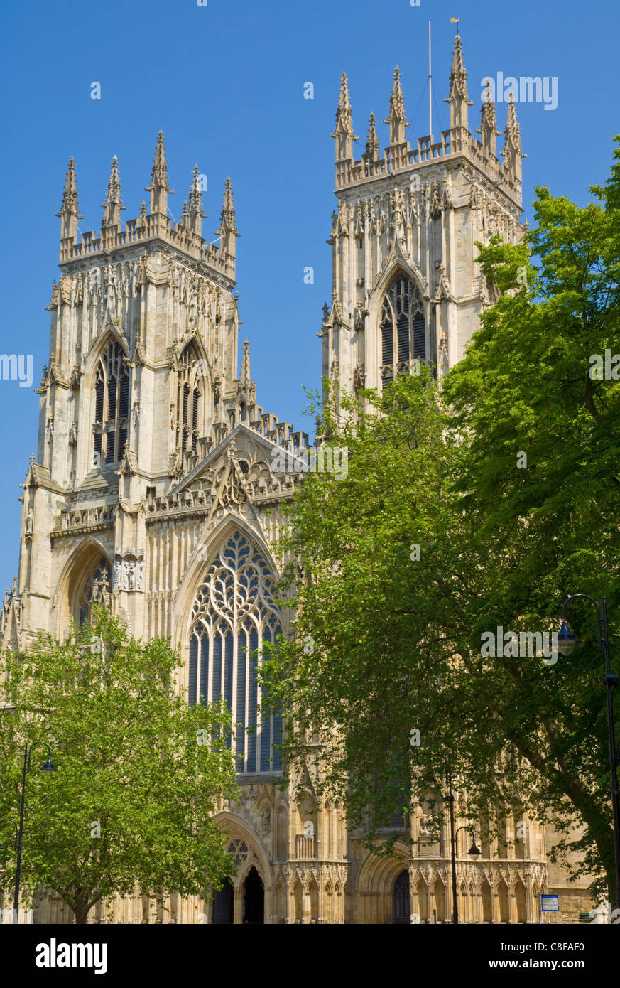La cathédrale de York, dans le nord de l'Europe est plus grande cathédrale gothique de la ville, York, Yorkshire, Angleterre, Royaume-Uni Banque D'Images