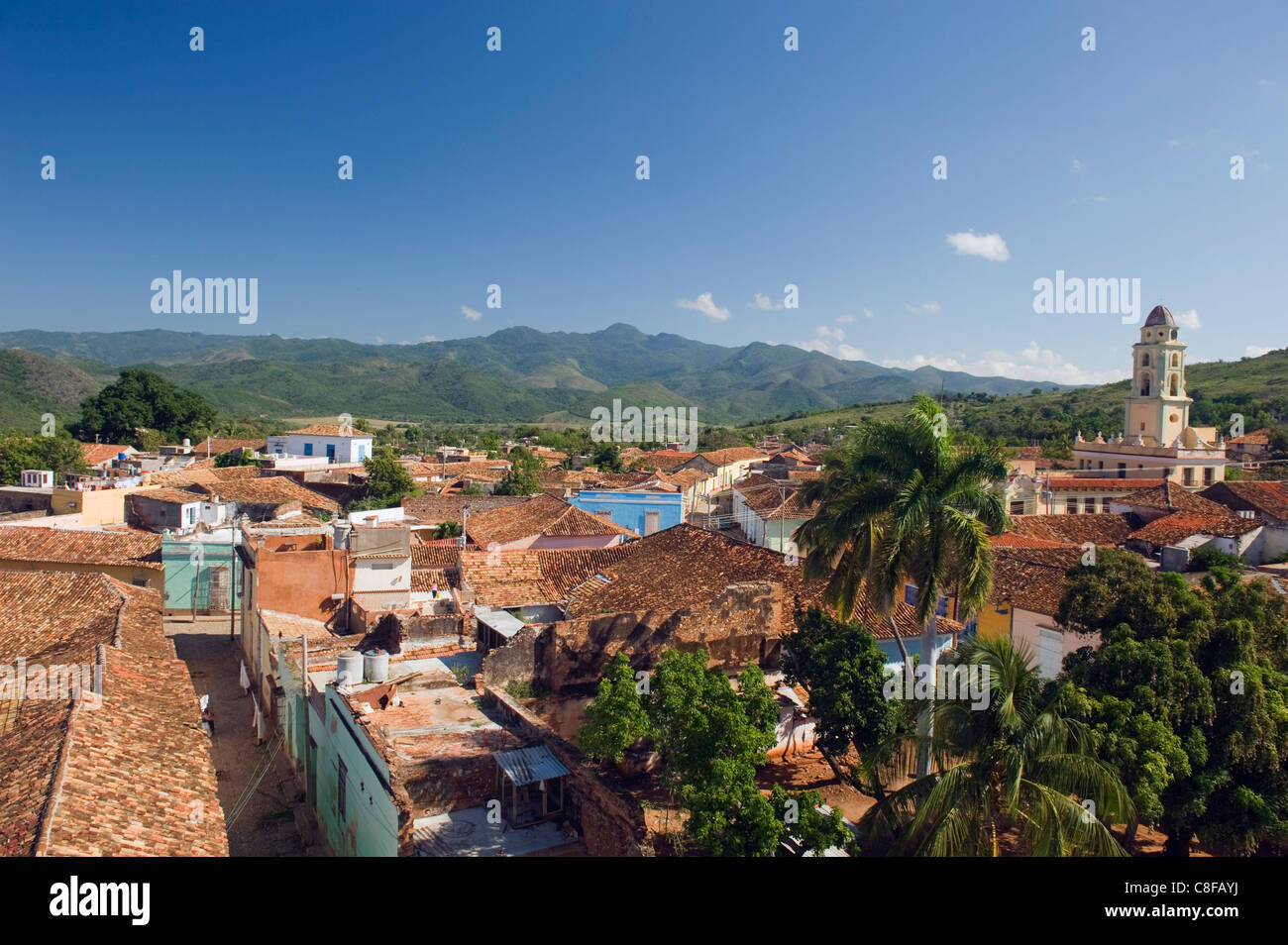 Clocher de Museo Nacional de la Lucha Contra Bandidos, Trinidad, Site du patrimoine mondial de l'UNESCO, Cuba, Antilles, Caraïbes Banque D'Images