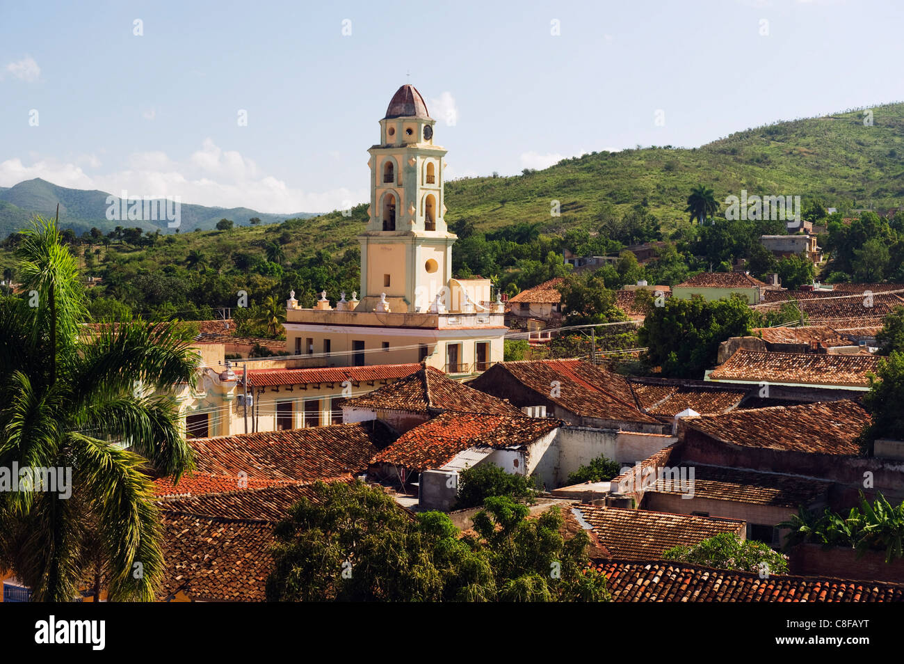 Clocher de Museo Nacional de la Lucha Contra Bandidos, Trinidad, Site du patrimoine mondial de l'UNESCO, Cuba, Antilles, Caraïbes Banque D'Images