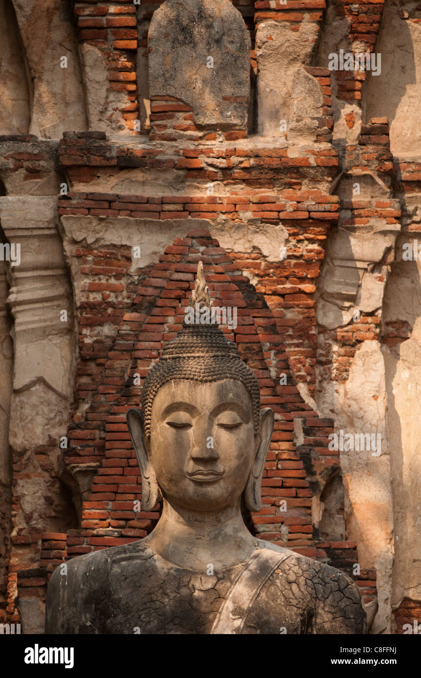 Wat Maha That, Ayutthaya, UNESCO World Heritage Site, Province d'Ayutthaya, Thaïlande, Asie du Sud-Est Banque D'Images