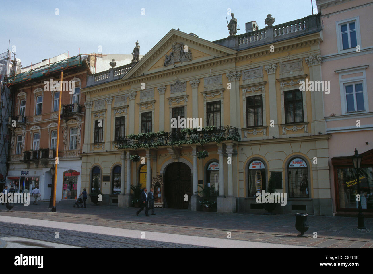 Maison où le commandant militaire russe Mikhail Kutuzov est resté après la bataille d'Austerlitz (1805) à Košice, Slovaquie. Le maréchal russe Mikhail Kutuzov était un commandant militaire des troupes étrangères dans la bataille d'Austerlitz contre Napoléon en 1805. Il est resté à Košice après la bataille du 30 décembre 1805 au 4 janvier 1806. Banque D'Images