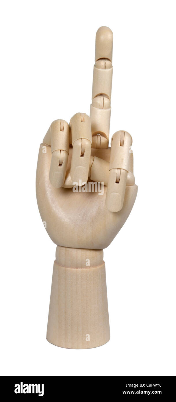 Le doigt du milieu est un symbole commun de flipping off - chemin inclus Banque D'Images