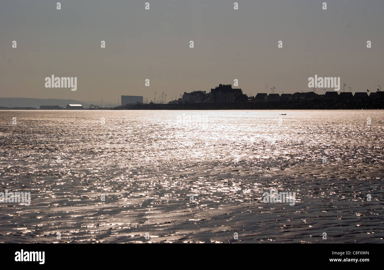 SILVER SANDS À SEATON CAREW l'Été Indien Banque D'Images