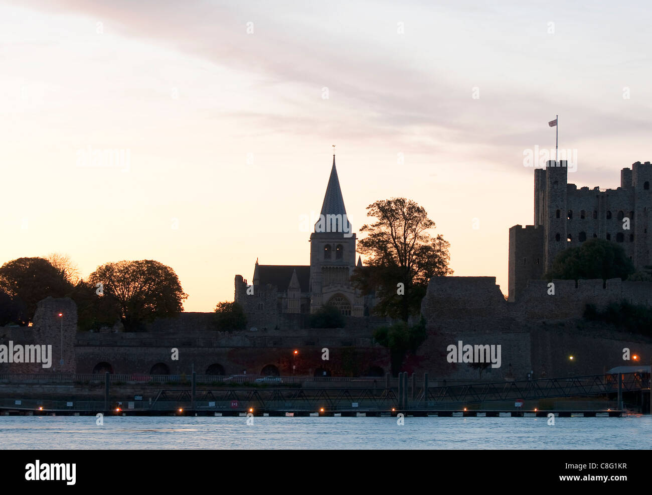 La Cathédrale de Rochester dans le Kent Banque D'Images