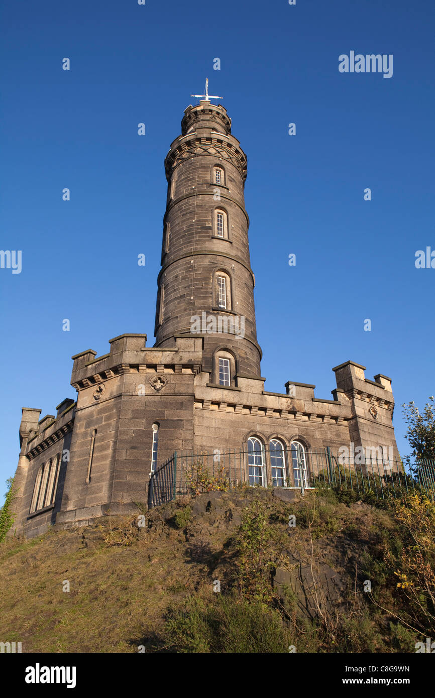 Monument Nelson, Calton Hill, Edinburgh, Lothian, Ecosse, Royaume-Uni Banque D'Images