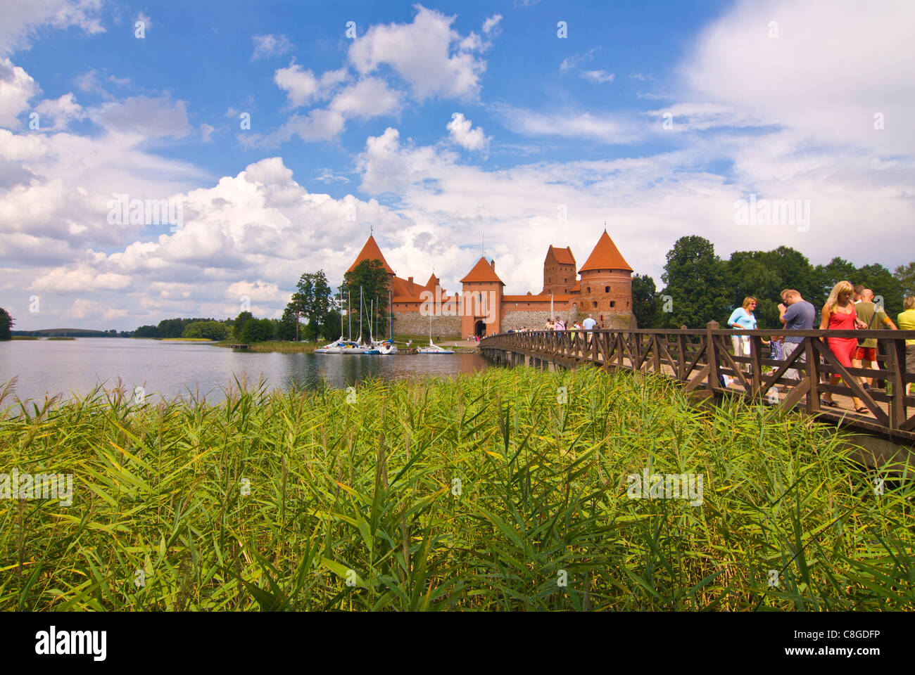 L'île château de Trakai, Lituanie. États baltes Banque D'Images