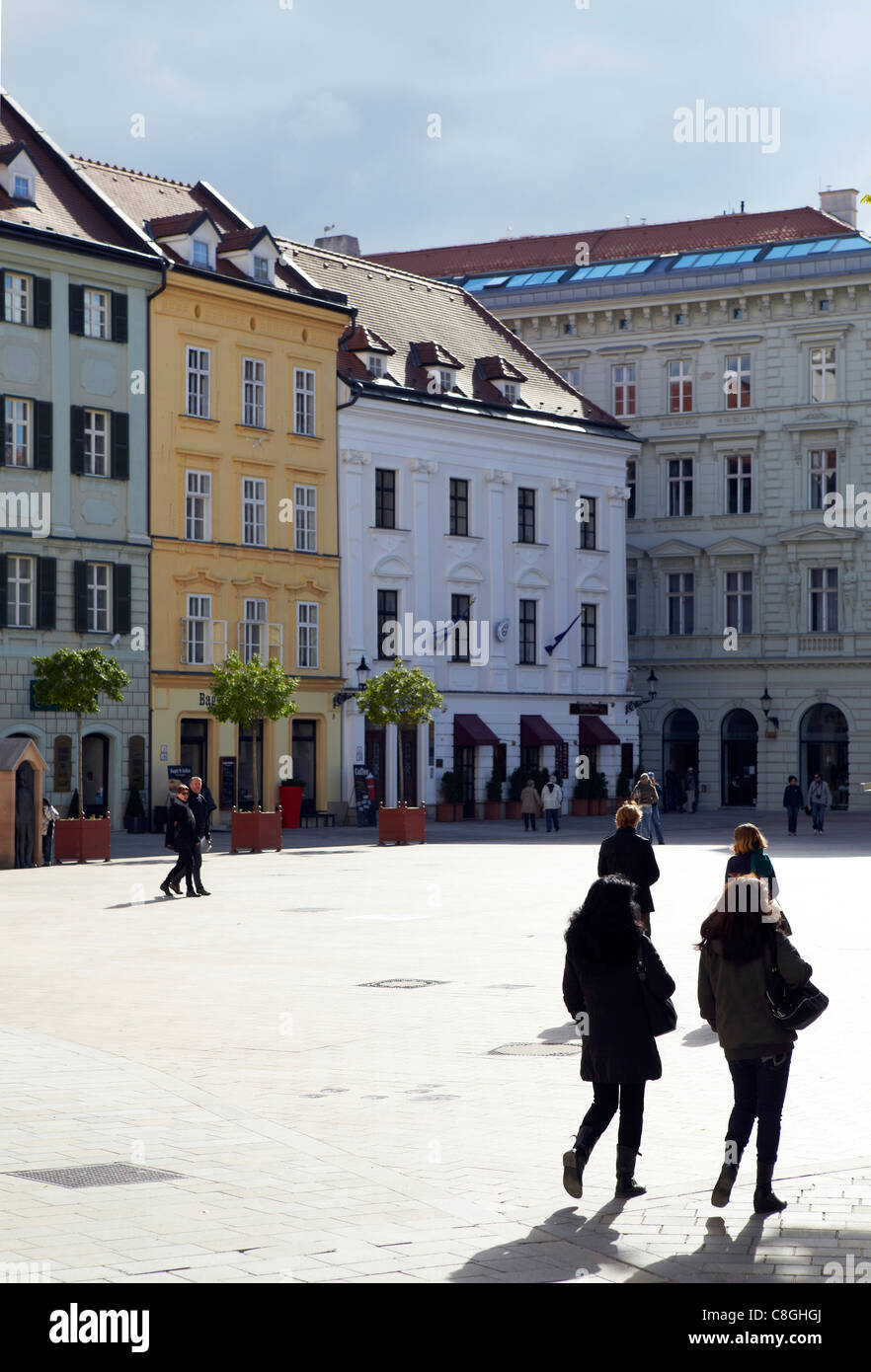 Hlavne namestie, vieille ville Batislava, Slovaquie Banque D'Images