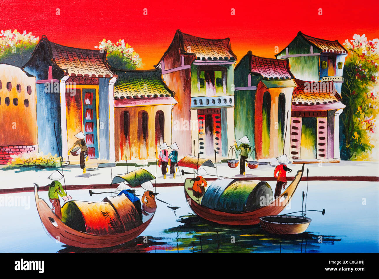 L'Asie, Vietnam, Hoi An, Hue, Faifo, Hoi An, vieille ville, l'Art, Art Vietnamien, Asian Art, boutiques, magasins, l'UNESCO, UNESCO World Sa Banque D'Images