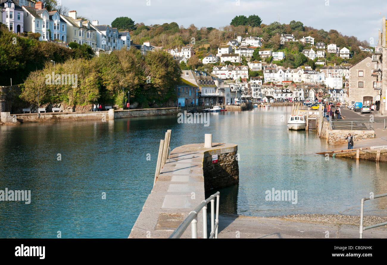 East et West Looe, côte de Cornwall, UK Banque D'Images