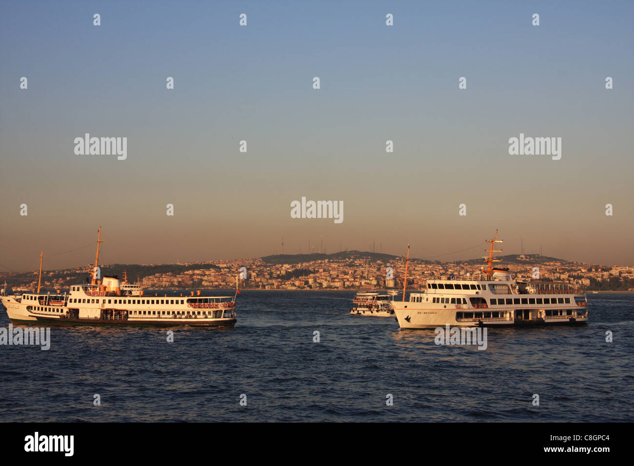 Istanbul, Turquie, le Bosphore, des bateaux, des eaux, de l'Asie, Voyage, tourisme Banque D'Images