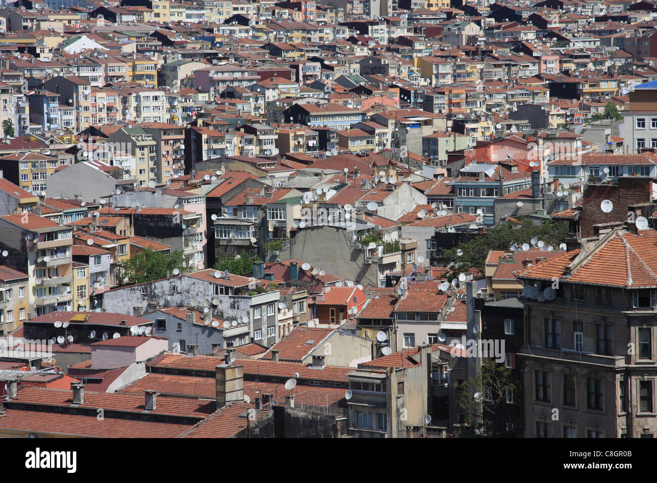 Istanbul, Turquie, sommaire, d'une ville, les toits, Beyoglu, ville Banque D'Images